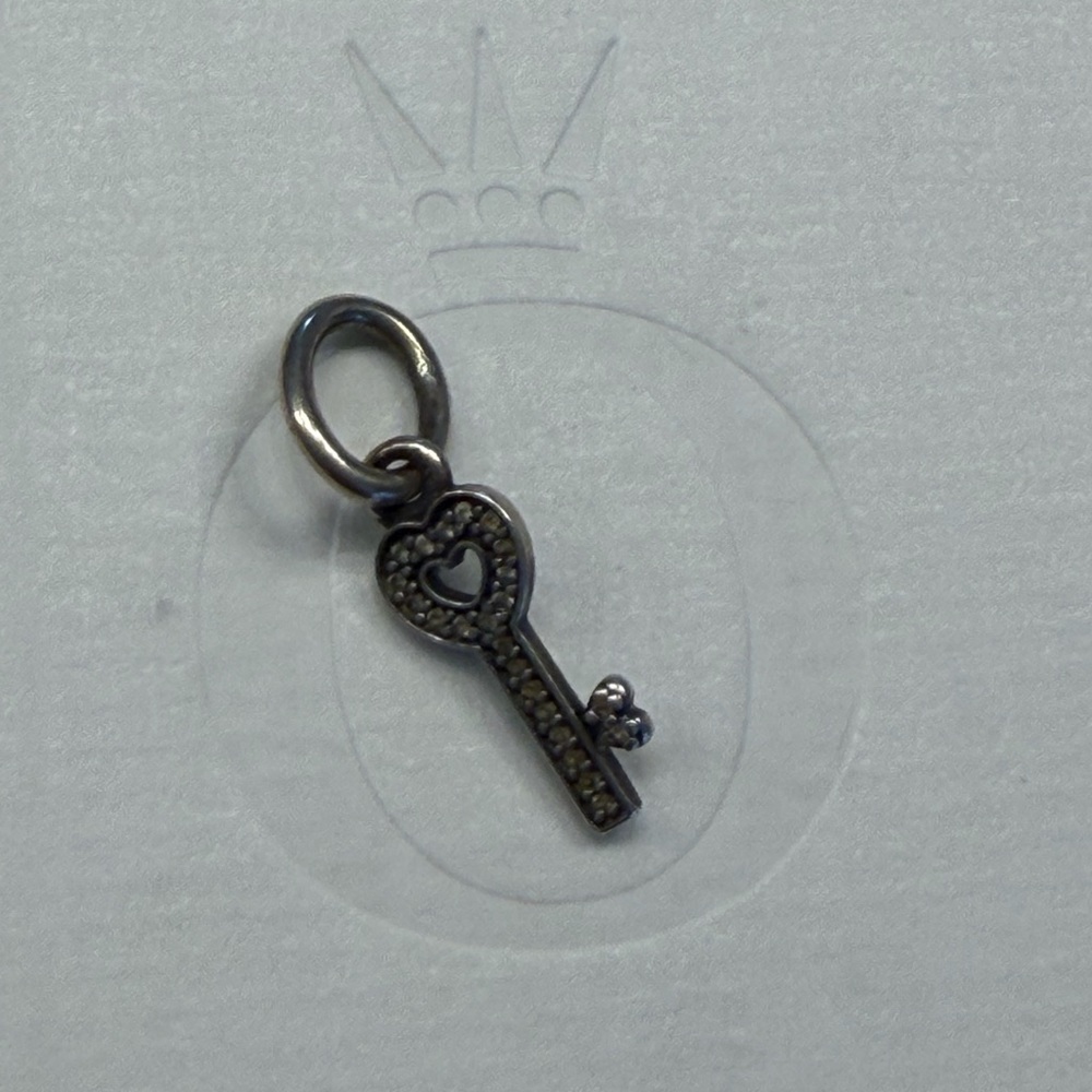 Silver Key Pendant Charm